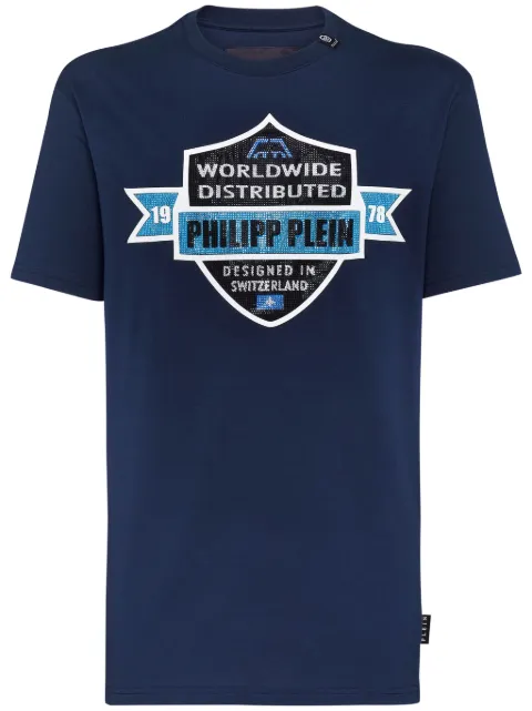 Philipp Plein PP Crest T-shirt Blue LADCMTK8548PJY002N