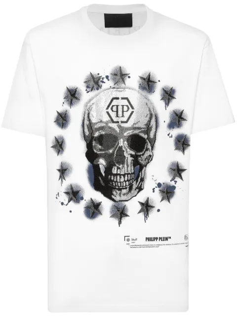 Philipp Plein skull-print T-shirt White LADCMTK8541PJY002N