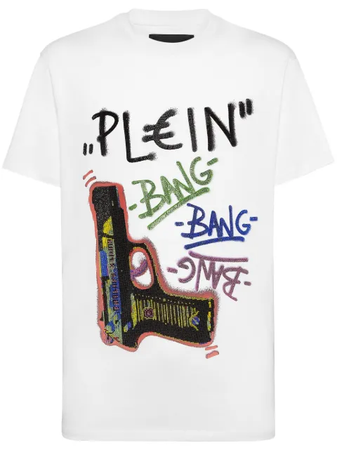 Philipp Plein Plein Gun T-shirt White LADCMTK8539PJY002N