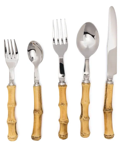 Les-Ottomans bamboo posate cutlery (set of five) Neutrals BABCUTLERY