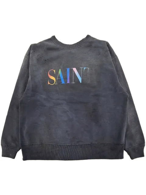SAINT MXXXXXX logo-print sweatshirt Black SMYS10000030