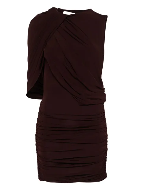 Magda Butrym asymmetric draped mini dress Red 298525