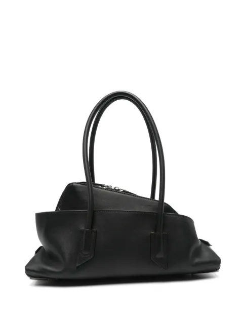 The Attico small La Passaggiata leather tote bag Black 250WAH00058LBT019AA