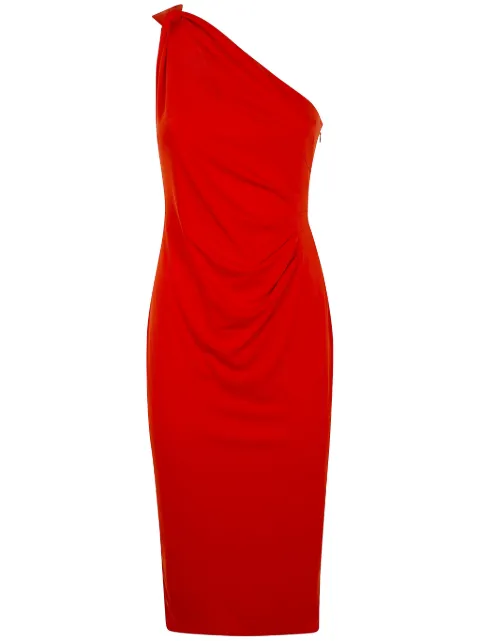 Lauren Ralph Lauren one-shoulder midi dress Orange 253903046