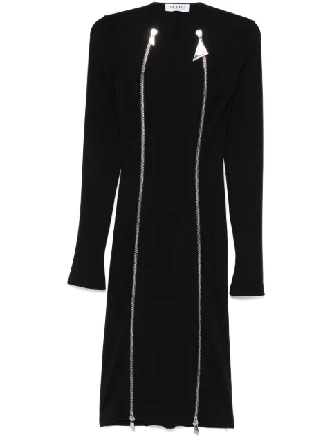 The Attico zip-fastening midi dress Black 250WCW00210PLL002AA