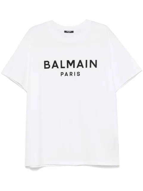 Balmain logo-print T-shirt White EH1EG010BB73