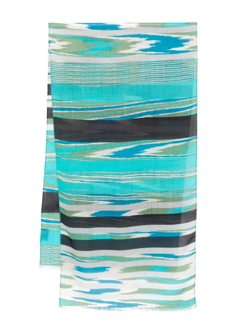 Missoni Pre-Owned 1980s striped scarf Blue MIS150TF