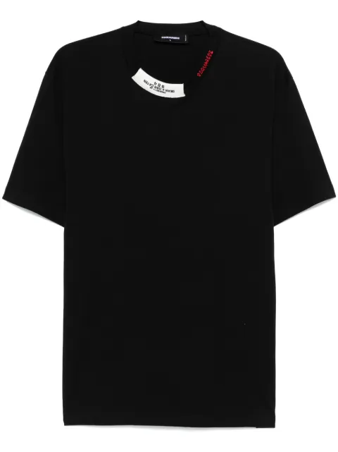 DSQUARED2 logo-embroidered T-shirt Black S74GD1417D20020