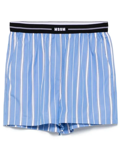 MSGM Striped shorts Blue 3841MDB08257117