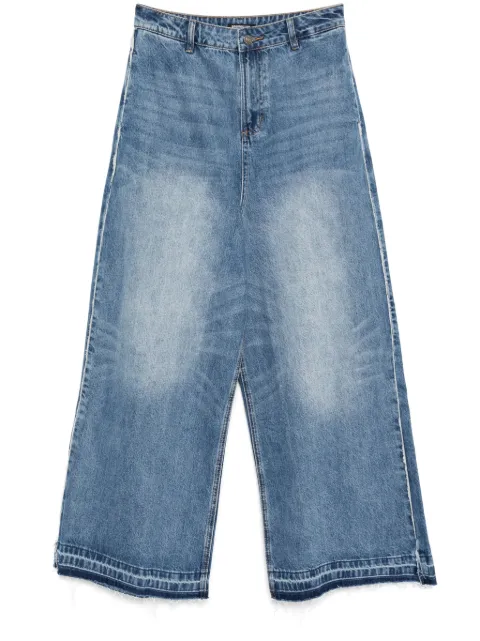 Ground Zero faded wide-leg jeans Blue GZOJNHCDJ9020