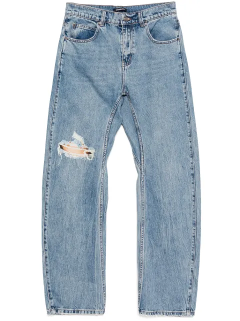 Ground Zero graphic-print jeans Blue GZOJNFMDJ9080