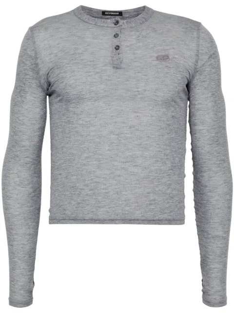 Ground Zero logo-embroidered T-shirt Grey GZOLTSMTE0330