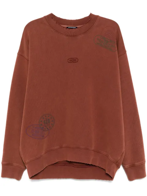 Ground Zero logo-print sweatshirt Brown GZOSWXPSW2270