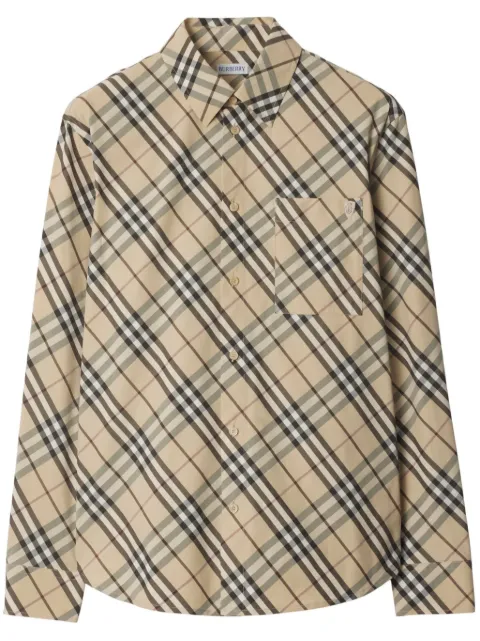 Burberry checked shirt Neutrals 8105202