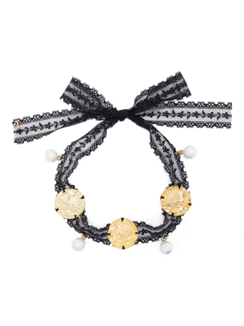 Parlor coin-appliqué necklace Black 2025PA14