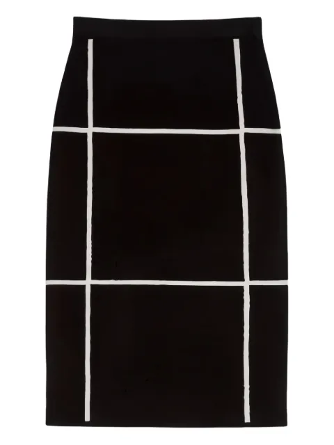 Max Mara grid-pattern midi skirt Black 2421306013600