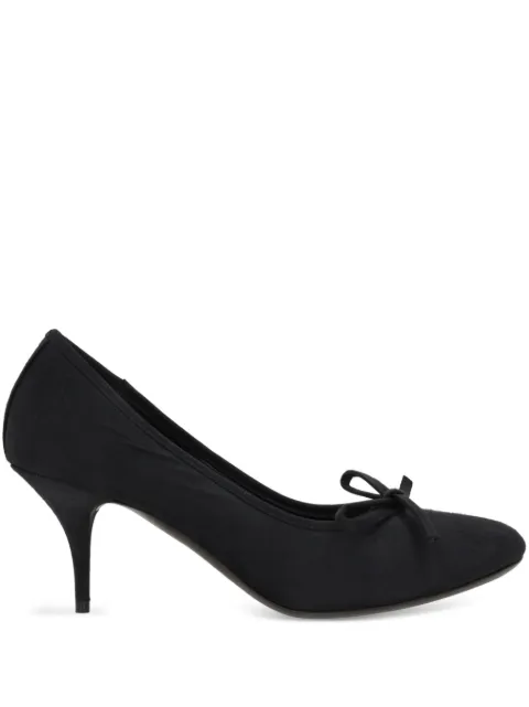 Balenciaga 70mm Leopold worn-out satin pumps Black 807988W2H82