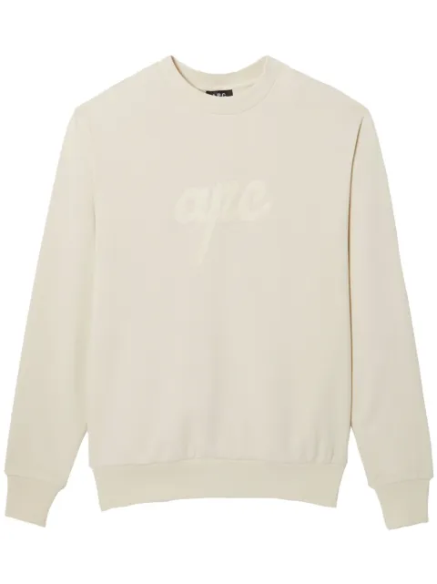 A.P.C. logo-print sweatshirt Neutrals COHGTM27975