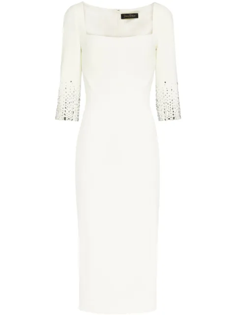 Jenny Packham Rosebud midi dress White JPEX311
