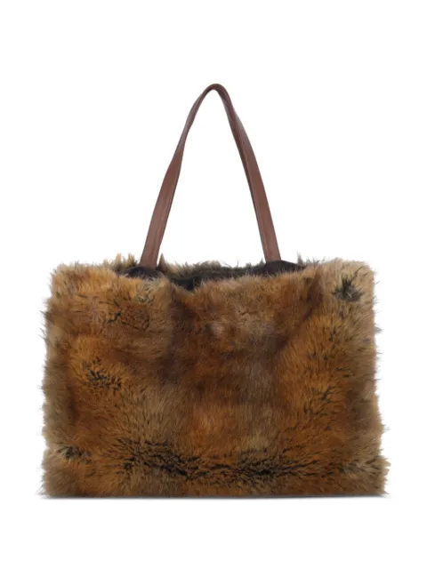 Niccolò Pasqualetti faux-fur tote bag Brown B061FOXF