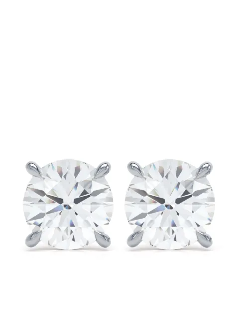 LOEV 18kt white gold diamond stud earrings Silver LVRB200ST