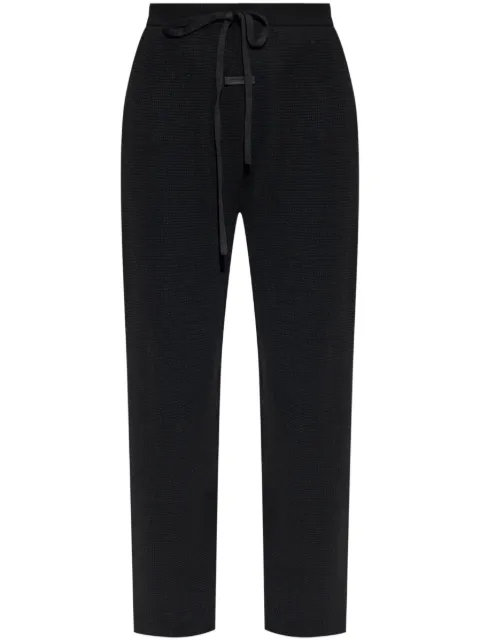 FEAR OF GOD ESSENTIALS waffle-knit trousers Black 192BT247310F
