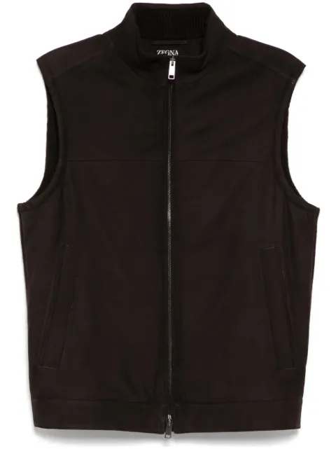 Zegna suede vest Brown UEPNWA8E186