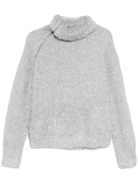 tout a coup turned up neck sweater Grey M324AW4