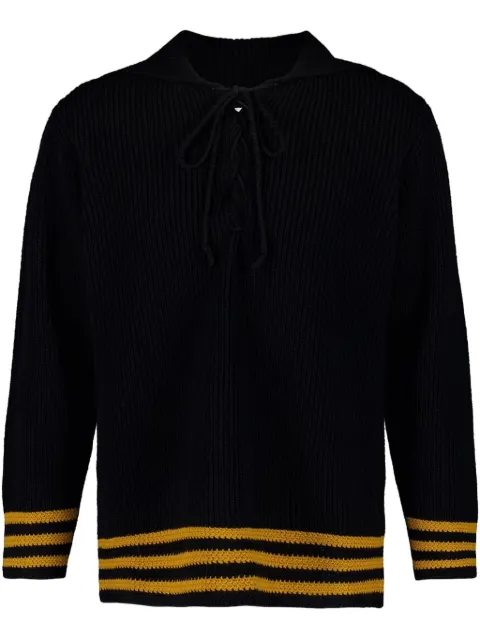 BODE striped sweater Black MRF24KT022