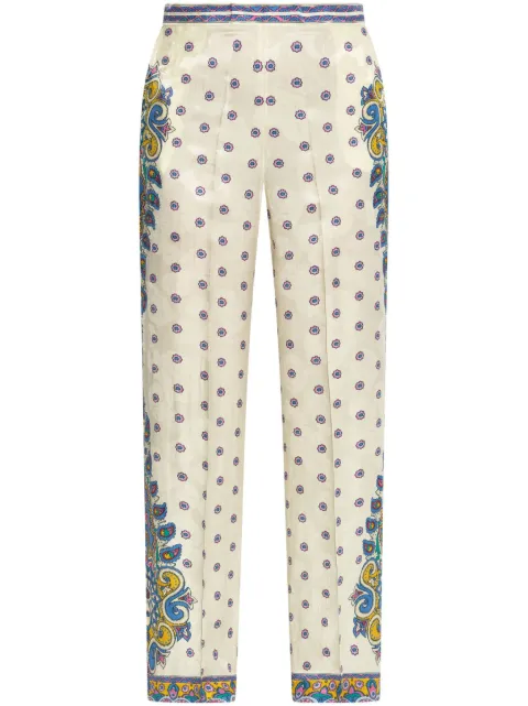 ETRO paisley-print trousers White WREA0014AQ115