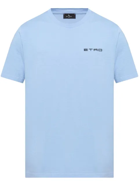 ETRO logo-embroidered T-shirt Blue WRMA0005AK791