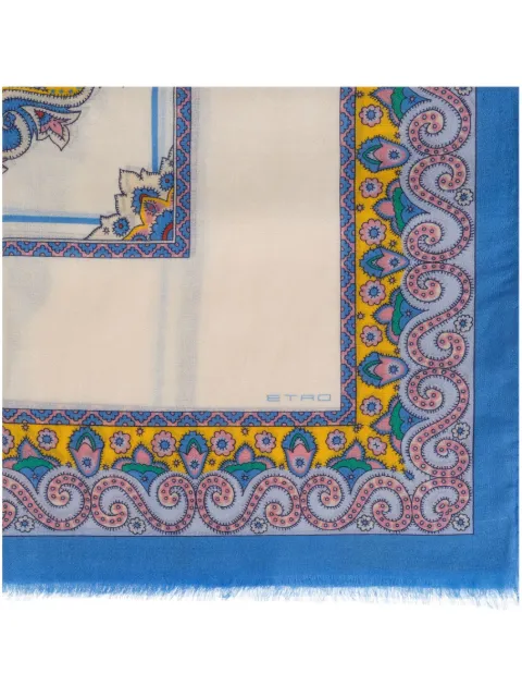 ETRO printed scarf White WATA0010AK634