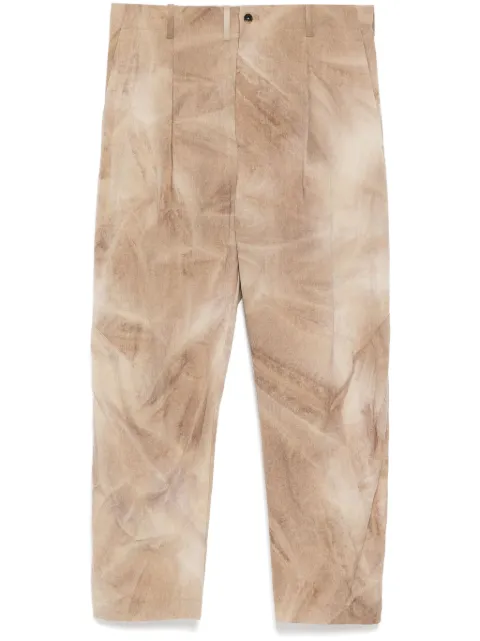 Forme D'expression tie-dye pattern pants Brown HP030FGMS