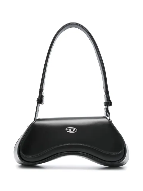 Diesel Play-crossbody bag in semi-gloss leather Black X10221PR227