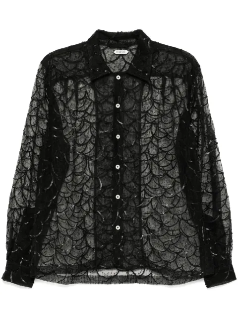 BODE pewter shoal shirt Black MRF24SH052