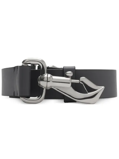 Burberry leather Equestrian belt Black 8099931