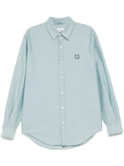 Maison Kitsuné contour fox head skate shirt Green MM00405WC5012