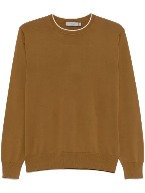 Canali contrasting-trim sweater Brown C1055MK02261