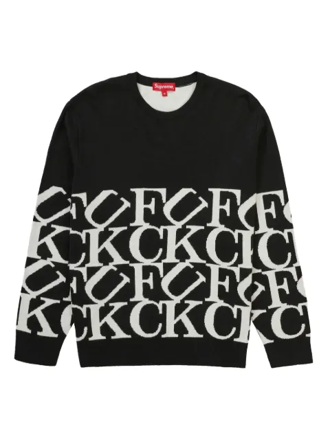 Supreme Fuck All sweater Black SS21SK15