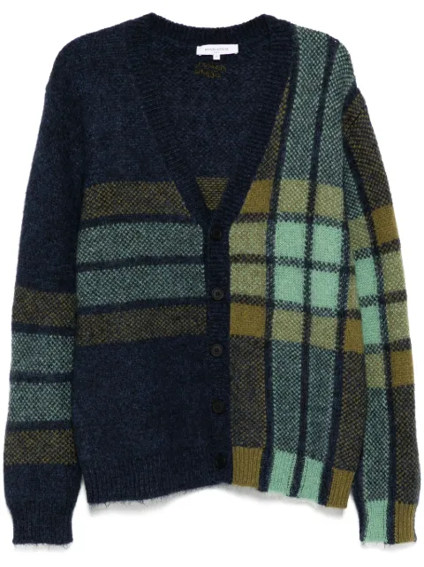 Maison Kitsuné checked intarsia cardigan Green NM00509KT1111