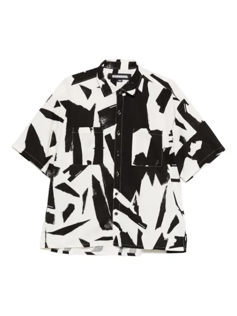 Neighborhood abstract-print shirt Neutrals 251TSNHSHM13