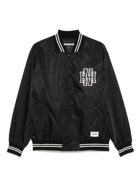Neighborhood logo-patch baseball jacket Black 251TSNHJKM04