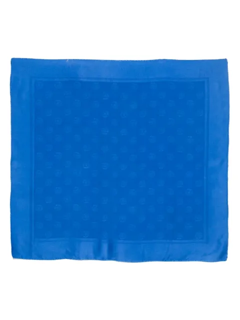 CHANEL Pre-Owned 1990s floral-jacquard scarf Blue CHA450DS