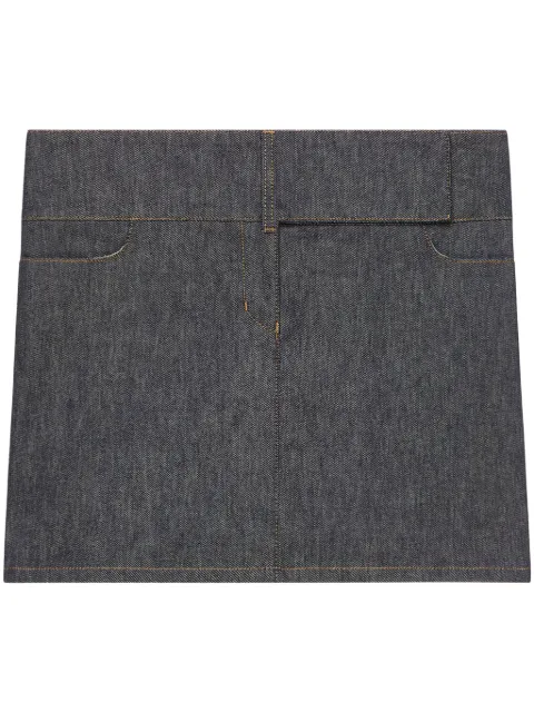Courrèges belted denim mini skirt Grey 125DJU218DE0035