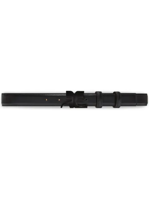 Courrèges logo-buckle belt Black 125ACE020CR0065