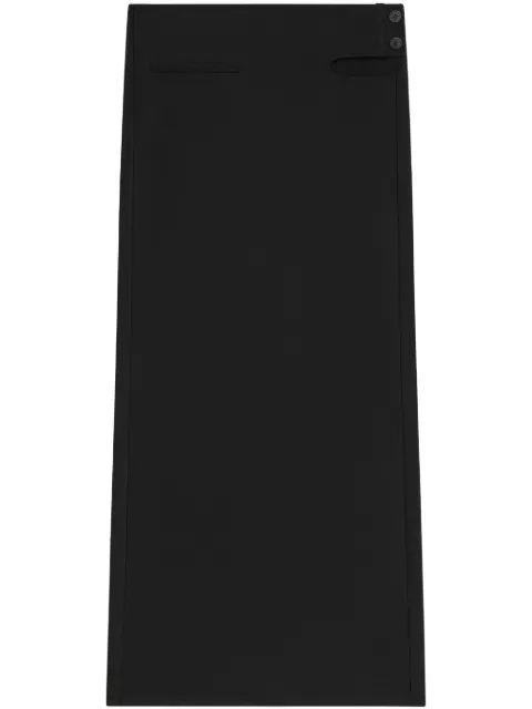 Courrèges cut-out detail maxi skirt Black 125CJU237PL0147