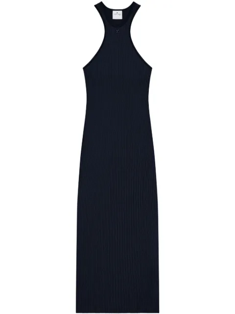 Courrèges scuba rib knit dress Blue 125MRO568FI0001