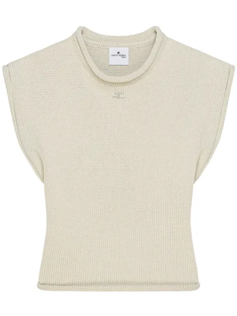 Courrèges knitted top Neutrals 125MDE116FI0066