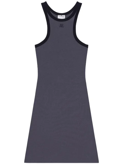 Courrèges cotton scuba dress Blue 125JRO577JS0203