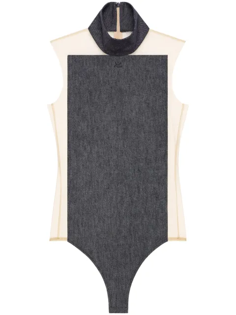 Courrèges Illusion bodysuit Grey 125JBD114DE0035